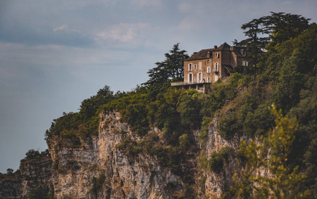 Building on top of a hill in franceのeditorial素材