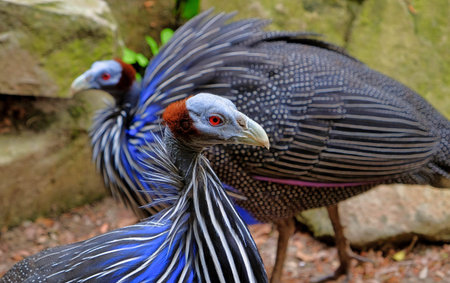 Wild Eastern turkey head shot close up avifauna netherlands
