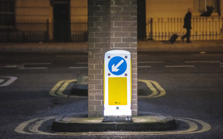Street sign light london empty street lockdown covid corona virus england