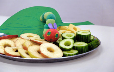 healthy snacks for kids in school for christmas to shareの写真素材