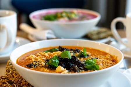 Healthy raw vegan food. Concept Detox diet.  Detox diet. Vegan food. Green healthy food concept.の写真素材