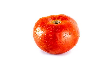 Fresh, red tomato isolated on white background. Organic vegetables. Healthy eating conceptの写真素材