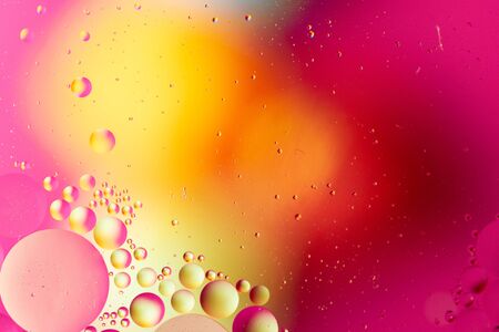 Abstract background, colorful gradient colors. Oil drops in water.の写真素材