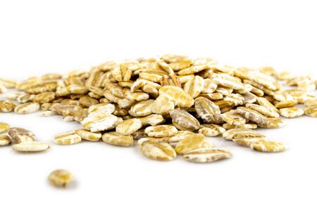 Delicious nutritious, healthy fresh old fashioned oatmeal. Healthy food concept.の写真素材