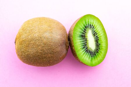 Kiwifruit. Green fresh juicy kiwi. Organic nutrition concept.の写真素材