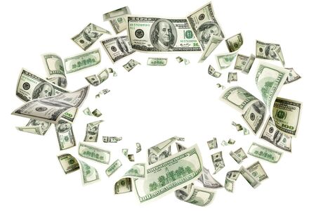Money falling. American money. Washington american cash, usd bacの写真素材