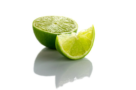 Lime green background. Raw fresh lemon fruit. Citrus food