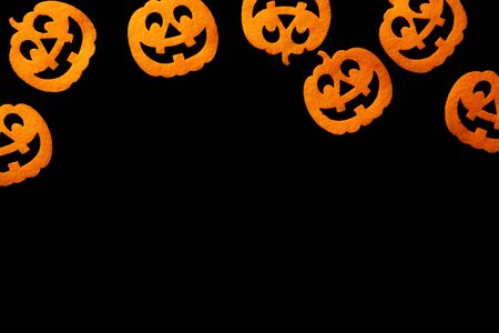 Halloween pumpkin. Autumn spooky orange decoration isolated on bの写真素材