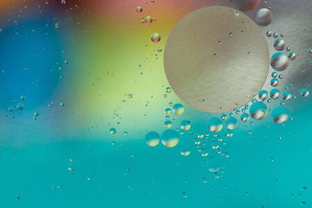 Abstract molecule sctructure. Water bubbles. Macro shot of air or molecule. Abstract space background.の写真素材