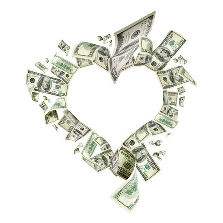 Us dollar. American money, falling cash. Flying hundred dollarsの写真素材