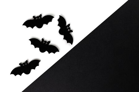 Halloween icons. scary pumpkin decoration isolated on black backの写真素材