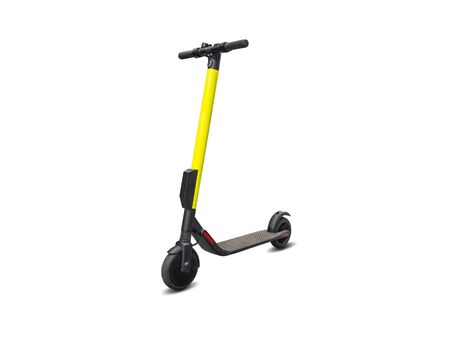 Electric kick modern scooter isolated on white background. Eco alternative transport concept.の写真素材