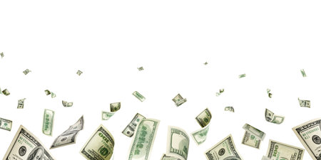 Money background. Hundred dollars of America. Usd cash money fal