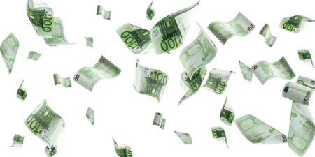Money background. Hundred european euro.Business cash money falling. Euro money falling cash.の写真素材