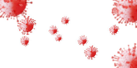 Flu COVID-19 virus cell virus background. Coronavirus outbreak influenza infection 3D render....