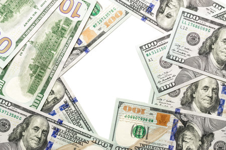 Dollar bill. Washington American cash. Usd money isolated on white background.