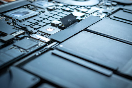 Repair computers. Technology maintenance hardware from man engineer. Electronic technician pc...