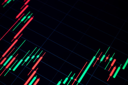 Charts graphs. Financial chart, stock analysis data for business background in digital screen....