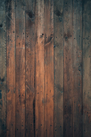 Wood plank texture. Dark grain panel board table with copy space. Old floor wooden pattern. Timber plank surface wall for vintage grunge wallpaper. Abstract desk Natural conceptの写真素材