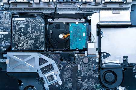Computer technology. Electronic hardware repair, pc service and maintenance from technician engineer...