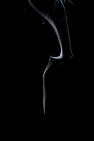 Ice smoke texture. Blur abstract fog, white natural steam smoke effect isolated on black background. For warm hot food, boil water smoke conceptsの写真素材