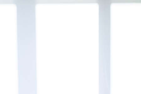 Shadow floor. Abstract light, black shadow overlay from window on white texture wall. Sunlight architecture background. Overlay effect for photo and designの写真素材