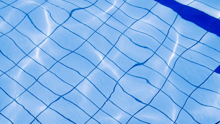 Pool texture. Summer sea abstract pattern. Blue wave surface or pool water background
