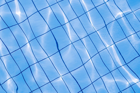 Clear water surface. Blue wave texture, pool water background. Abstract summer sea pattern