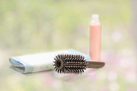 Women wash accessories on a blurred background.の写真素材