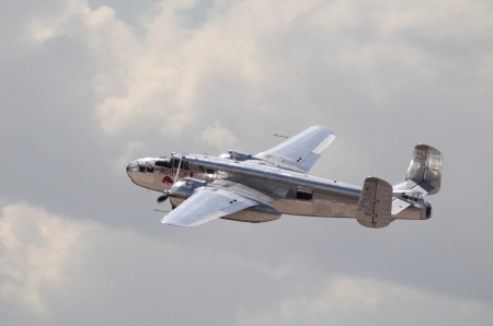 An airplane jet flies during an air showのeditorial素材