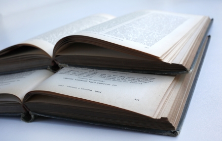 An old antique vintage two books のeditorial素材