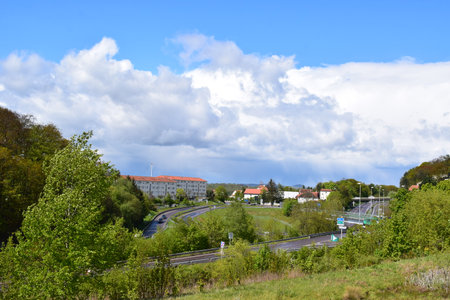 View of the city of Forbach, Franceの写真素材