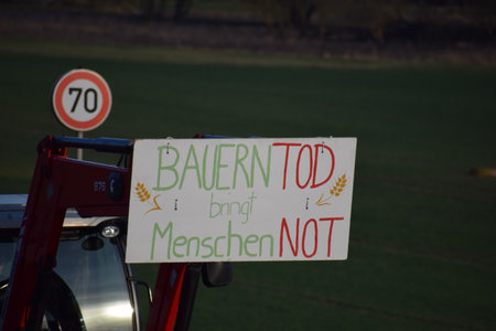 Red forklift at a golf course.のeditorial素材