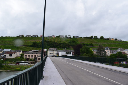 View of the bridge into Wormeldange, Luxembourg