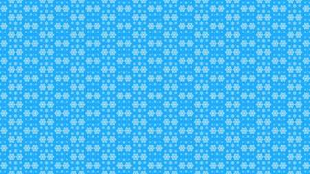 Christmas and New Year pattern, white snowflakes on a blue background