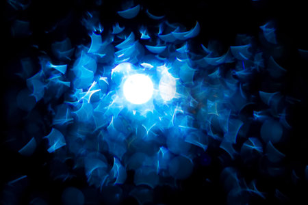 Abstract background with light elements on a black background