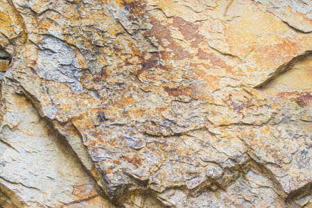 The texture of the stone, which consists of layers. Big mountain stone