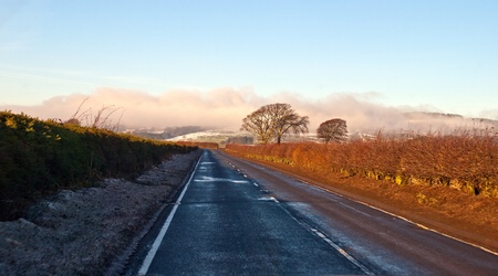 Country highway in Scotlandの写真素材