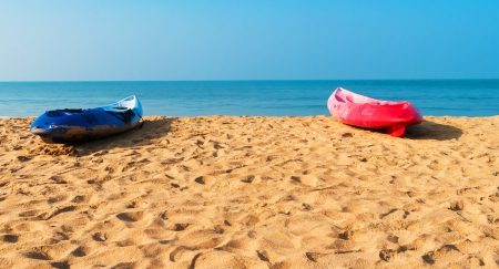 Colorful boats on the Palolem beach, Goa, Indiaのeditorial素材