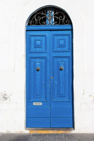 Blue doorの写真素材