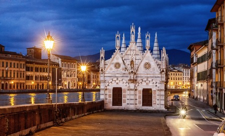 Santa Maria della Spina - Gothic church in the Italian city of Pisa.の写真素材
