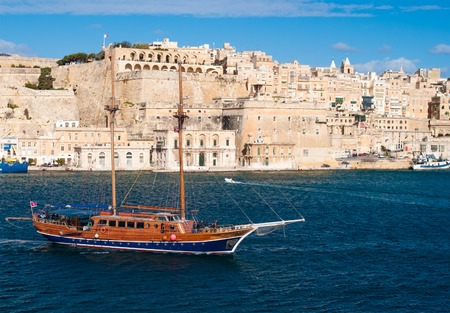 View over Valletta, the capital of Maltaの写真素材