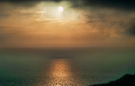 Mediterranean sea view from Dingli cliffs, Malta.の写真素材