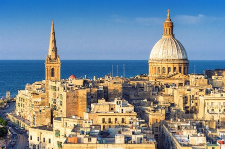 Valletta Skyline, Maltaの写真素材