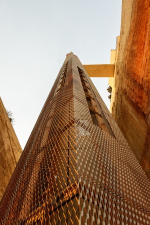Lift in Upper Barrakka Gardens, Valletta, Maltaの写真素材