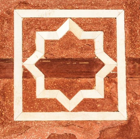 Lotus star decoration of Humayuns tomb, New Delhiの写真素材