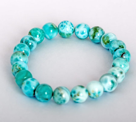 Natural Larimar Bracelet. Larimar is the native stone of the Dominican Republic