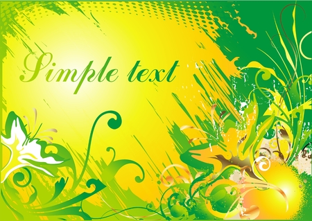 Vegetative ornament with colours and the stylised sunのイラスト素材