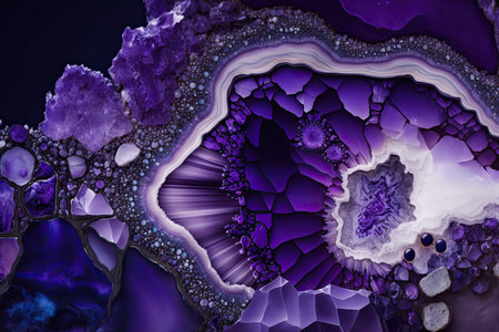 Geode gemstone of Amethyst crystalの素材