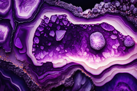 Geode gemstone of Amethyst crystalの素材